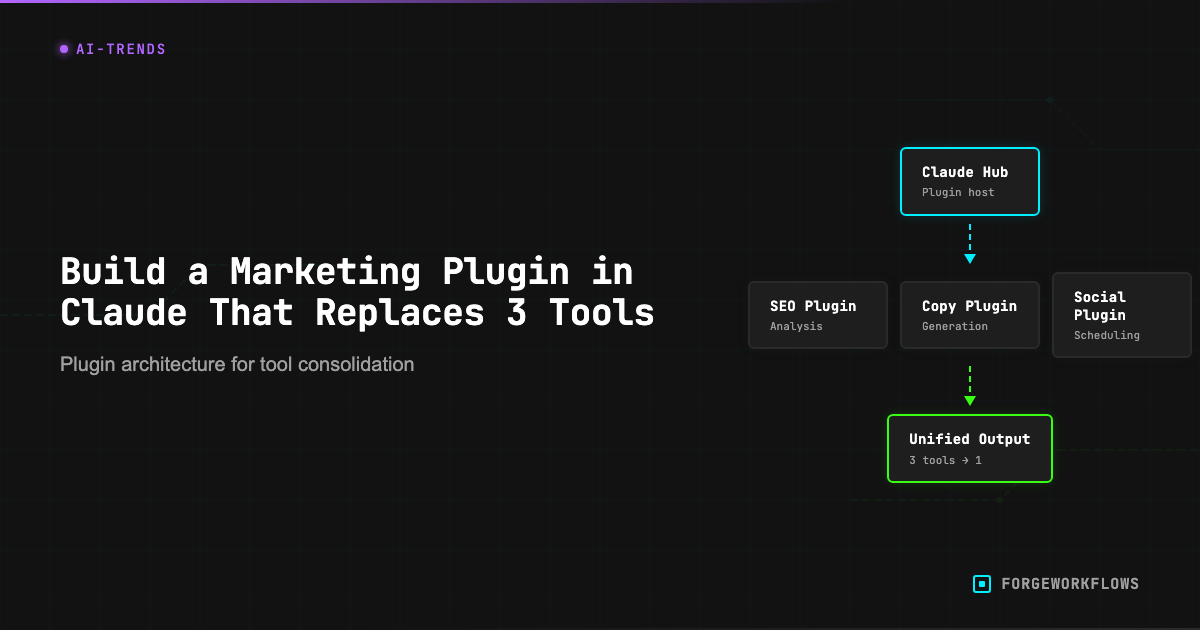 Build a Marketing Plugin in Claude That Replaces 3 Tools